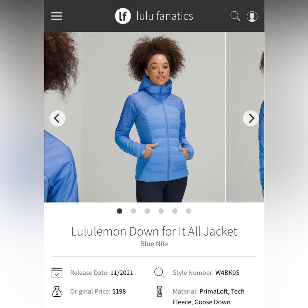 lululemon Down for it All Jacket